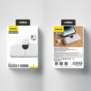 Mini Powerbank Dudao K20SL In Forma De Geanta Lightning 5000mAh - alb