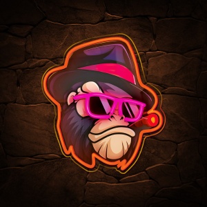 Neon LED ART GANGSTA MONKEY Forever Light FLA03, 310x18x350mm (Multicolor)