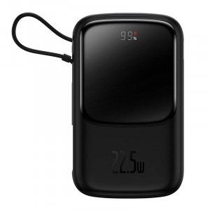 Powerbank Baseus Qpow PRO cu cablu, 10000 mAh, 22.5 W (negru) PPQD060101 - Img 1