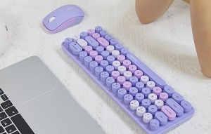 Set Tastatura + Mouse Wireless MOFII Bean 2.4G (Violet)