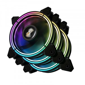 Set ventilatoare pentru computer Darkflash CF11 Pro ARGB 3in1 120x120 (negru) - Img 1