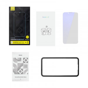 Sticla securizata anti-lumina albastra 0.4mm pentru iPhone 14 Plus/13 Pro Max Baseus SGKN010202 - Img 5