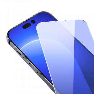 Sticla securizata Baseus Anti-lumina albastra 0.3 mm pentru iPhone 14 Pro (2 buc) SGBL080102 - Img 3