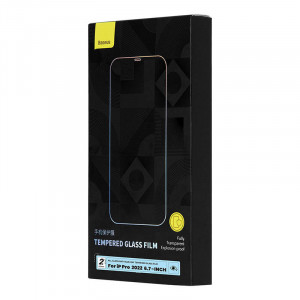 Sticla securizata Baseus Anti-lumina albastra 0.3 mm pentru iPhone 14 Pro Max (2 buc) SGBL080302 - Img 6