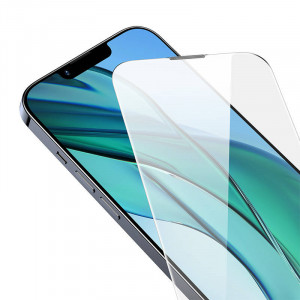 Sticla securizata Baseus Crystal rezistenta la praf 0.3 mm pentru iPhone 14 Plus/13 Pro Max (2buc) SGBL170202 - Img 7