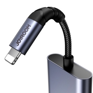 Adaptor Audio 2 in 1 Joyroom SY-L01 Lightning la 3.5 mm + Lightning 2.4A (negru)