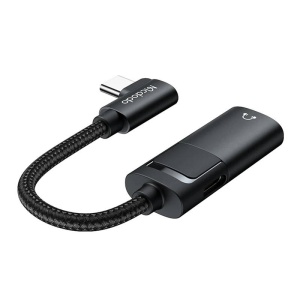Adaptor Audio 2 in 1 Mcdodo CA-1880 USB-C la AUX Mini Jack 3.5mm + USB-C 60W Max (Negru)