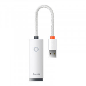 Adaptor Ethernet Retea Baseus Lite Series USB la RJ45, 100 Mbps (alb) WKQX000002