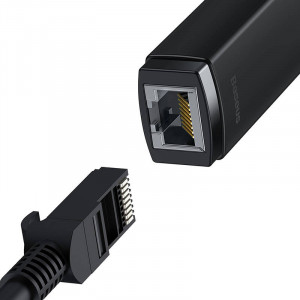 Adaptor Retea Baseus Lite Series USB la RJ45, 100 Mbps (negru) WKQX000001