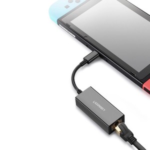Adaptor Ethernet Retea USB-C la RJ45 UGREEN CM199 Gigabit 10cm (gri) 50737