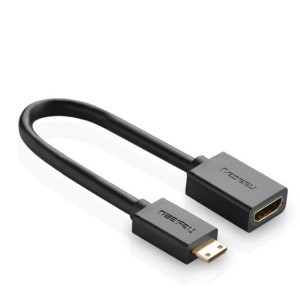 Adaptor HDMI Mini la HDMI UGREEN 20137, 22cm (negru)