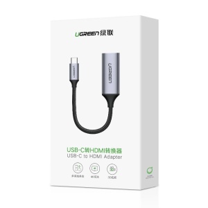 Adaptor HDMI UGREEN USB-C la HDMI, 4K 60Hz Thunderbolt 3 (Gri)