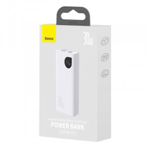 Baterie Externa Powerbank Baseus Adaman2 10000mAh, 2xUSB, USB-C, 30W (Alb) PPAD040002