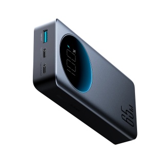Baterie Externa Powerbank C+C+U Joyroom JR-PBF04 PD 65W 20000mAh, Afisaj Digital + Cablu USB-C 1.2m (Negru)