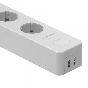 Blitzwolf BW-SHP9 Prelungitor Smart Blitzwolf BW-SHP9 3300W 3 prize UE cu USB dublu 2,4A - Img 3