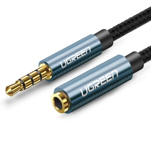Cablu Audio Prelungitor Mufa AUX 3.5 mm UGREEN AV118, 2m (Albastru)