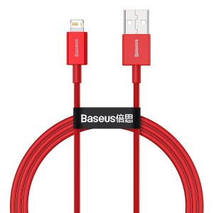 Cablu de date Baseus Superior Series USB la Lightning 2.4A 1m (rosu) CALYS-A09 - Img 1
