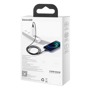 Cablu de date Baseus Superior Series USB la Lightning 2.4A 2m (negru) CALYS-C01 - Img 11
