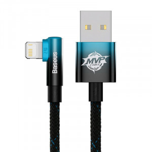 Cablu de date Baseus USB la Lightning MVP 2 20W 2m (negru-albastru) CAVP000121 - Img 5