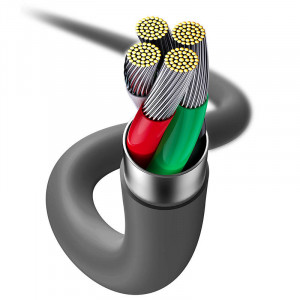 Cablu de date rapid BASEUS Jelly USB la Lightning 2.4A 1.2m (negru) CAGD000001 - Img 5