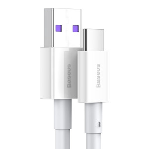 Cablu de date rapid Baseus Superior Series USB la USB-C, 66W, 2 m (alb) CATYS-A02 - Img 2
