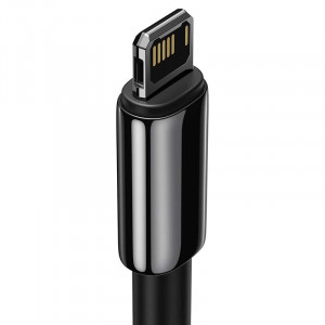 Cablu de date rapid Baseus Tungsten Gold USB la Lightning 2.4A 2m (negru)