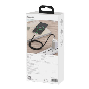 Cablu de date rapid USB la USB-C Baseus Cafule, 66W, 1m (negru) CAKF000101 - Img 9