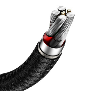 Cablu de date rapid USB la USB-C Baseus Cafule, 66W, 2m (negru) CAKF000201 - Img 5