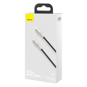 Cablu de date USB-C la Lightning Baseus Cafule, PD, 20W, 1m (negru) CATLJK-A01 - Img 7
