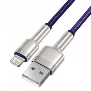 Cablu de date USB la Lightning Baseus Cafule, 2.4A, 1m (violet) CALJK-A05 - Img 2