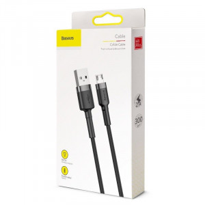 Cablu de date USB la Micro USB Baseus Cafule 2A 3m Gri+Negru CAMKLF-HG1 - Img 10