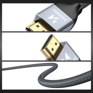 Cablu HDMI la HDMI 2.1 Wozinsky 8K 60 Hz 48 Gbps / 4K 120 Hz / 2K 144 Hz 5 m Argintiu (WHDMI-50)