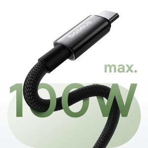 Cablu Incarcare Rapid Magnetic Baseus USB Tungsten Gold USB-C la USB-C 100W 1m (Negru) P10319805111-00