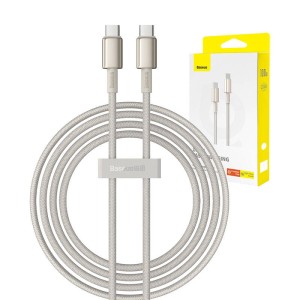 Cablu Incarcare Rapida USB-C la USB-C Baseus Tungsten Gold, 100W