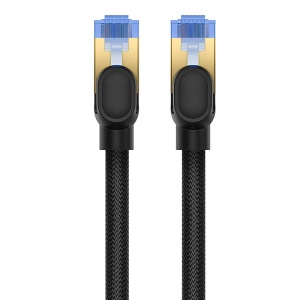 Cablu de Internet Impletit Baseus Ethernet RJ45 Cat.7 10Gbps (Negru)