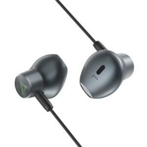 Casti Iphone cu Fir In Ear Acefast L1 Conector Lightning, Microfon si Telecomanda 1.2m (Negru)
