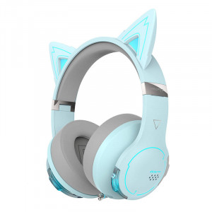 Casti Wireless Gaming Over Ear Edifier HECATE G5BT Noise Cancelling ENC (albastru cer)