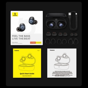 Casti Wireless Bluetooth 5.3 In Ear Baseus Bowie MA20 TWS ANC IPX6 (Negru)