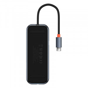 Hub 5in1 seria Baseus AcmeJoy USB-C la 2xUSB 3.0 + USB 2.0 + USB-C PD + HDMI (gri inchis) WKJZ010213 - Img 4