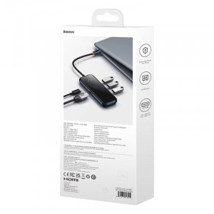 Hub 5in1 seria Baseus AcmeJoy USB-C la 2xUSB 3.0 + USB 2.0 + USB-C PD + HDMI (gri inchis) WKJZ010213 - Img 9