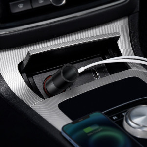 Incarcator Auto Rapid BASEUS Share Together, bricheta auto,USB + USB-C, 120W