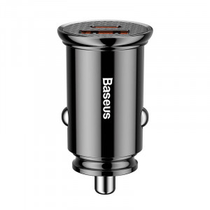 Incarcator Auto Circular Baseus PD QC4.0+ 5A 30W (negru) CCALL-YS01