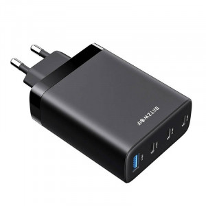 Incarcator de perete Blitzwolf BW-S23, 3x USB-C, USB-A, GaN, 100W (negru) - Img 6