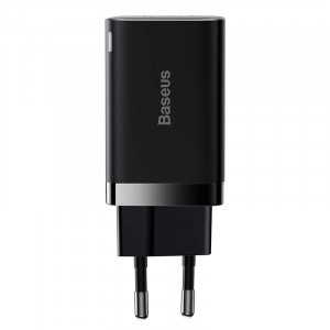 Incarcator Telefon Rapid Baseus Super Si Pro USB + USB-C 30W (negru) CCSUPP-E01