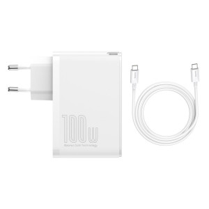 Incarcator Telefon Rapid De Retea BASEUS GaN2 Pro 2x USB + 2x USB-C 100W (alb)