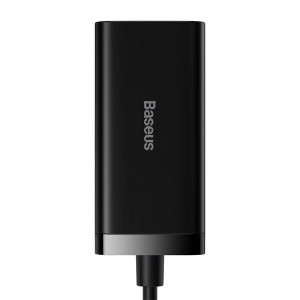 Incarcator Rapid De Retea Baseus GaN3 Pro 2xUSB-C + 2xUSB, 100W (negru)