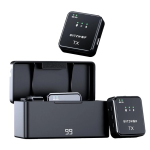 Microfon Wireless Omnidirectional BlitzWolf, BW-SX63, 1000mAh (Negru)
