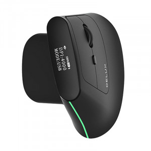 Mouse ergonomic wireless Delux MV6 DB BT+2.4G (negru) - Img 2