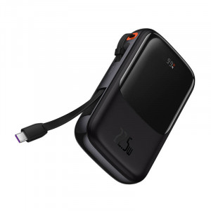 Powerbank Baseus Qpow Pro cu cablu USB-C, 10000 mAh, 22.5 W (negru) PPQD020101 - Img 6