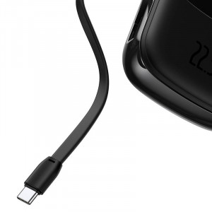 Powerbank Baseus Qpow PRO cu cablu USB-C, USB-C, USB, 20000 mAh, 22.5 W (negru) PPQD060301 - Img 2